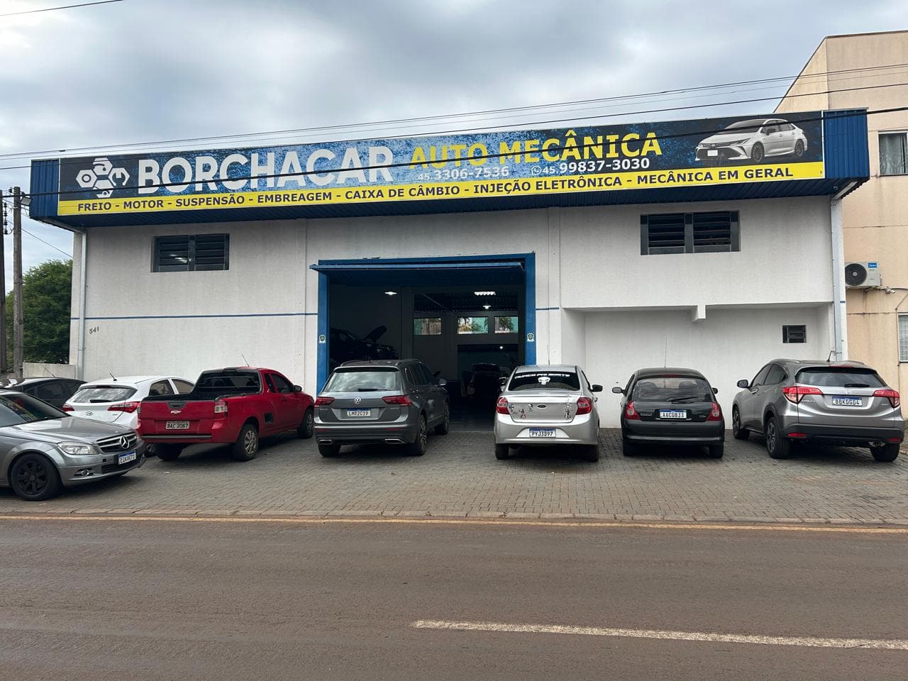 fachada da oficina borchacar mecanica em cascavel